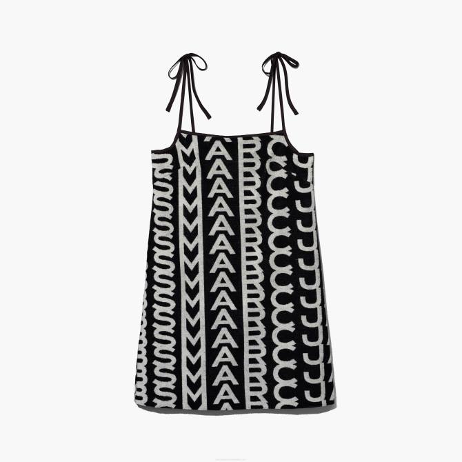 HN66523 Marc Jacobs haljina s pregačom od frotira s monogramom