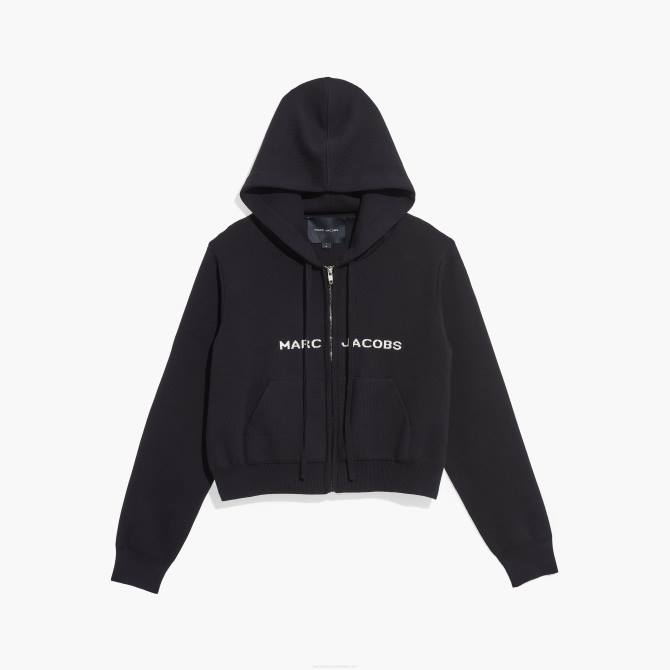 HN66534 Marc Jacobs skraćena majica s kapuljačom s patentnim zatvaračem