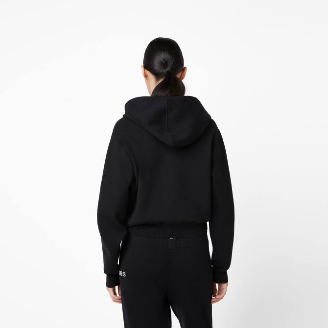 HN66534 Marc Jacobs skraćena majica s kapuljačom s patentnim zatvaračem