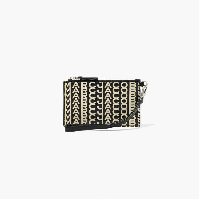 HN66306 Marc Jacobs monogramska kožna narukvica s patentnim zatvaračem
