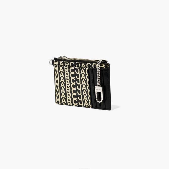HN66306 Marc Jacobs monogramska kožna narukvica s patentnim zatvaračem