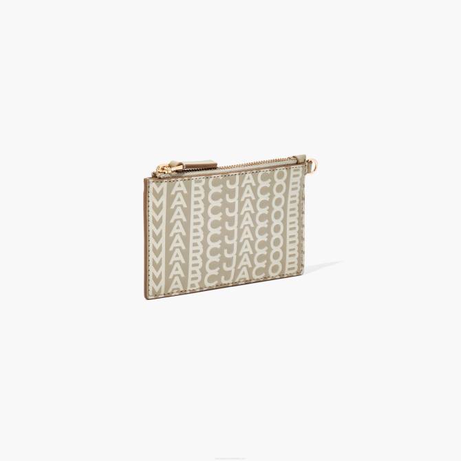 HN66269 Marc Jacobs monogramska kožna narukvica s patentnim zatvaračem