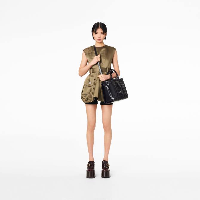 HN66111 Marc Jacobs sjajna naborana torba srednje veličine